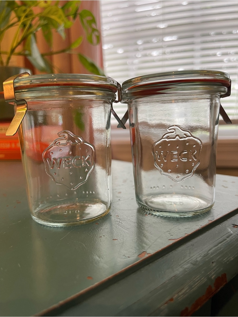 Weck 160 Glass Jars Set of 2 – Complete with Lids, Seals and Clips